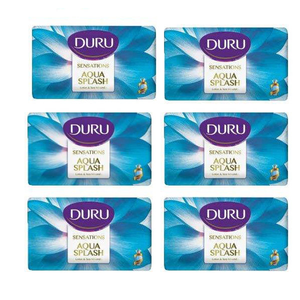صابون شستشو دورو مدل Aqua Splash تحت لیسانس وزن125 گرم مجموعه 6 عددی